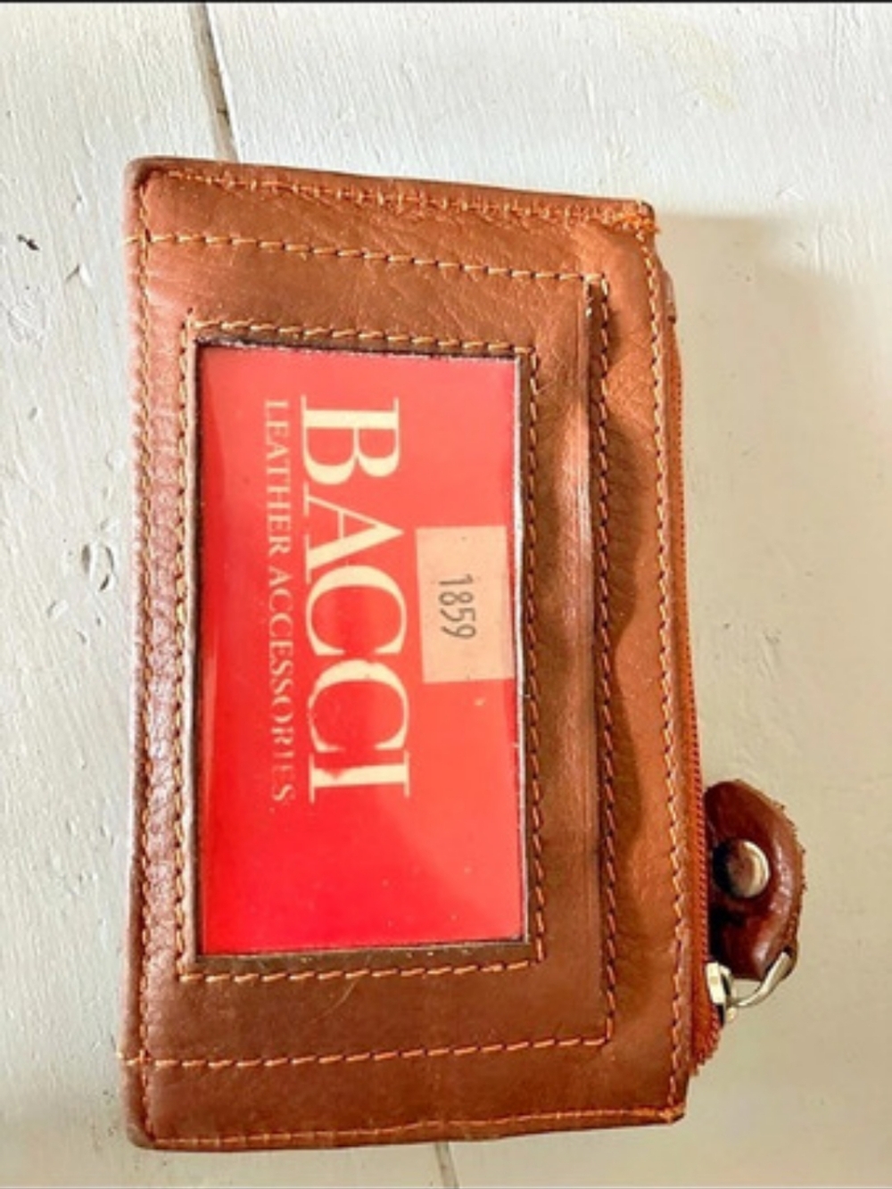 Bacci Wallet Wristlet in Brown Leather